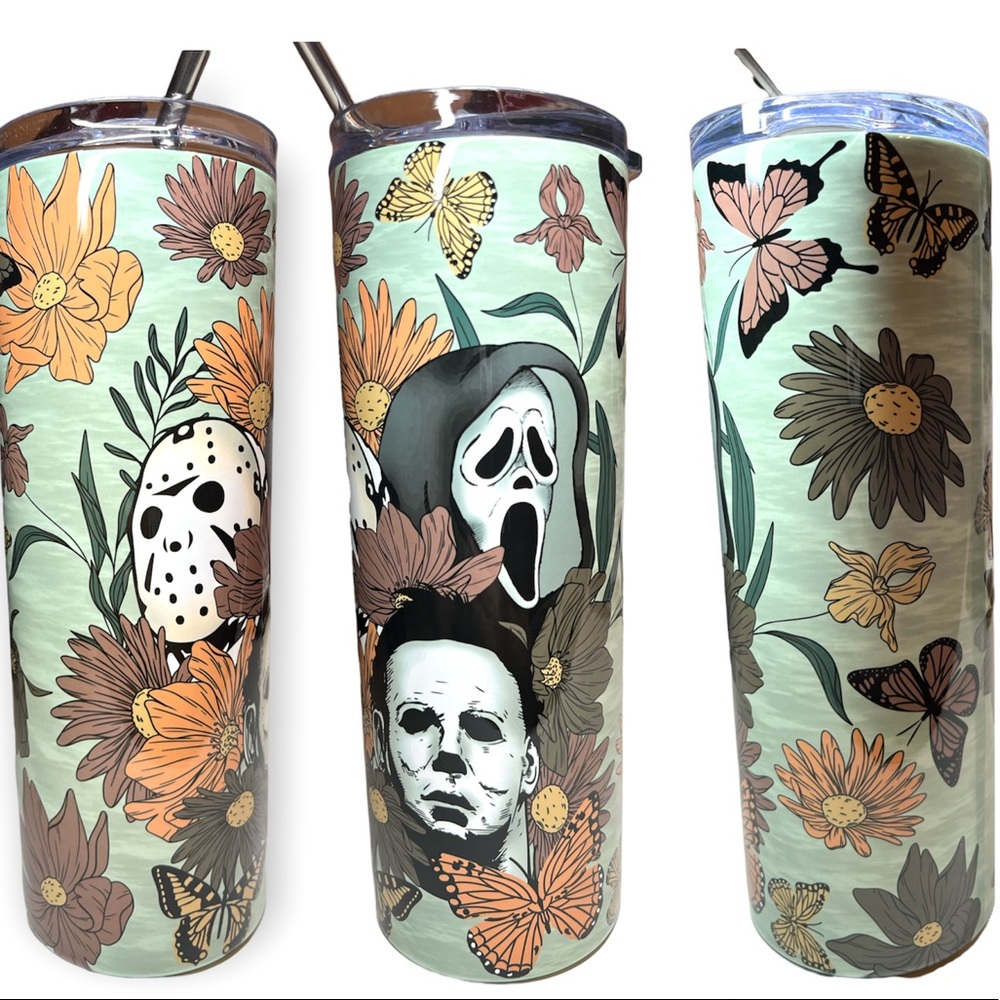 Boho Horror tumbler